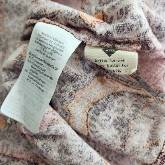 Madewell Boho Floral Thanksgiving Turkey Print Ruffle Midi Fall Dress M/L - Picture 8 of 12